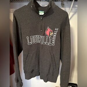 Champion - Louisville Cardinals Charcoal Quarter Zip